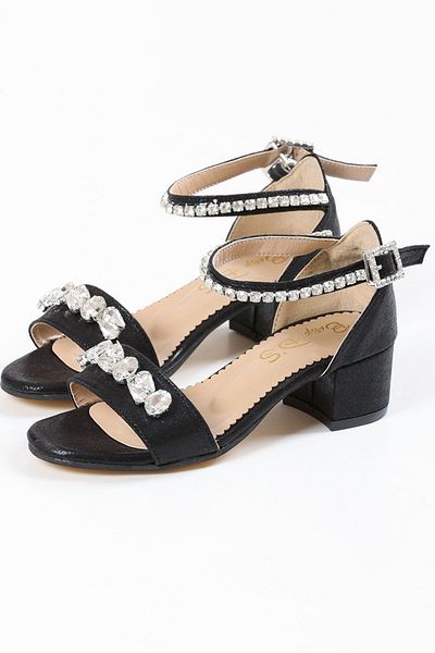 Baby DS Sandale cu toc Carmen negre