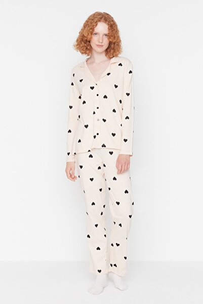 Trendyol Collection Pyjama - Beige - Herz