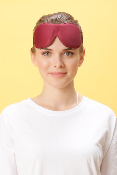 Viscofoam Sleeping Goggles Sleeping Headband 3D Sleeping Goggles Claret Red