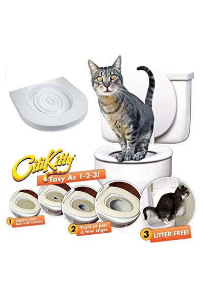 Genel Markalar Kedi Kumu Kabı Klozet Aparatı Citi Kitty Tuvaleti Eğitim Seti