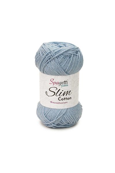 Spagettiyarn Λεπτό βαμβακερό Baby Blue Πλεκτό νήμα