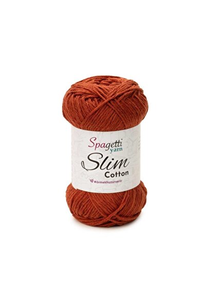 Spagettiyarn Slim Cotton Kiremit El Örgü Ipliği