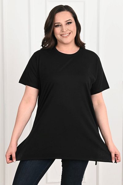 Koza Butik Women's Crew Neck Large Size T-shirt 9633-22