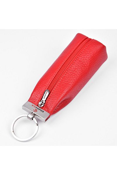 Eminsa Genuine Leather Red Keychain