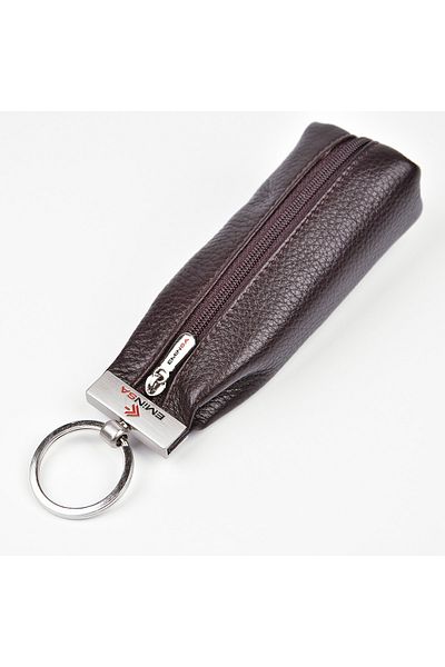 Eminsa Genuine Leather Brown Keychain