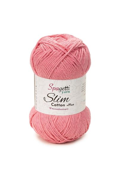 Spagettiyarn Slim Cotton Plus Ροζ Πλεκτό Νήμα
