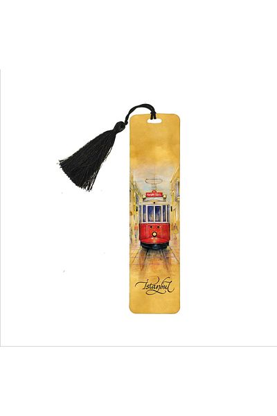 Sadrazam Nostalgic Tram Printed, Tasseled Bookmark (gift Bookmark, bookmark-091)