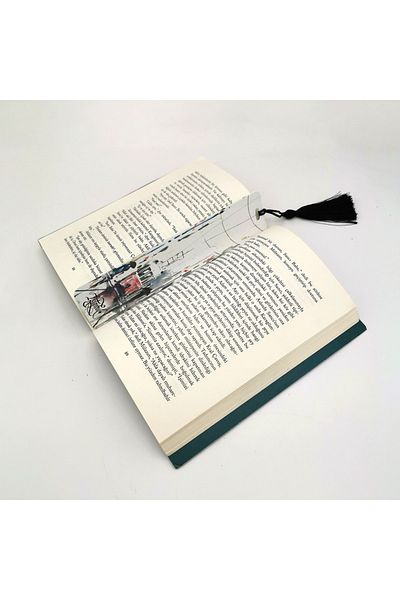 Sadrazam Nostalgic Tram Printed, Tasseled Bookmark (gift Bookmark,ayraç-090)