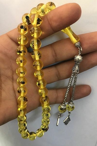 Erdem النمل الأحفوري مسحوق العنبر مسبحة الصلاة