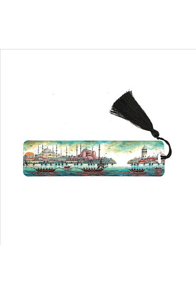 Sadrazam Βιβλιοδείκτης Istanbul Printed, Tassel Bookmark (δώρο Σελιδοδείκτης, σελιδοδείκτης-081)
