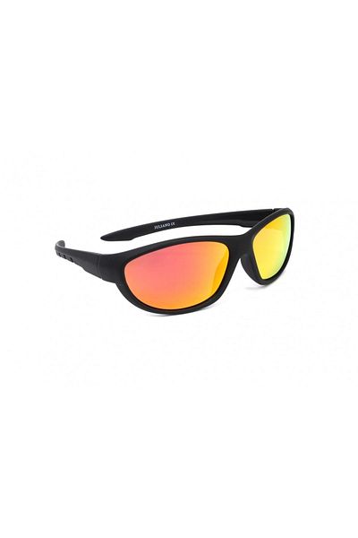 JULIANO Unisex Kids Black Oval Mirrored Sunglasses