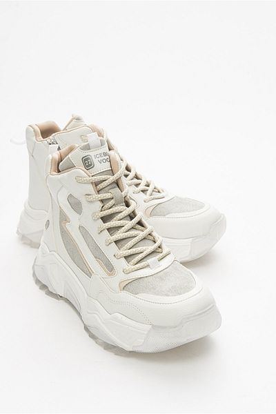 LuviShoes Γυναικεία αθλητικά μποτάκια Olivia White