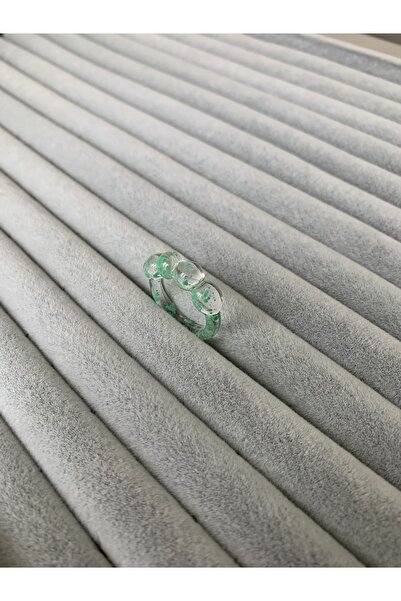 Misya Aksesuar Yeşil Top Detaylı Reçine Yüzük
