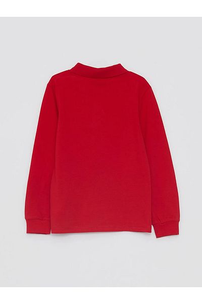 LC Waikiki Tricou pentru copii cu guler polo de bază cu mânecă lungă pentru fete (W2)