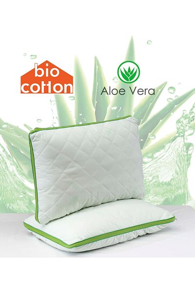 by ballı biocotton Aleovera Pillow 50x70 Air Conditioned Luxury Pillow with Bag