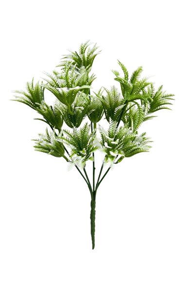 Nettenevime باقة زهور صناعية من البلاستيك باللون الأخضر والأبيض باقة سيكاس صغ...