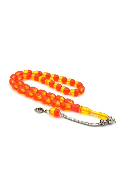 Murty99 Жълто и червено самолетно стъкло - молитвени мъниста, ветрилообразен ...