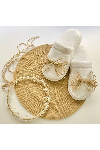 irembaby Anne Bebek Lohusa Seti Hasırlı Incili Lohusa Tacı Ve Terlik Lohusa T...