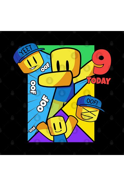 Pixxa Roblox Dabbing - Oof Yeet Happy Birthday 9 Today Mug Cup, Noob Gift for Kids