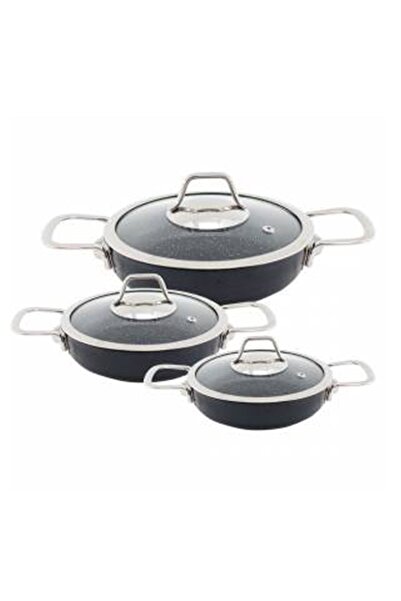 Genel Markalar Zgkos Gusto 6 Parça Cam Kapaklı Granit Omlet Set