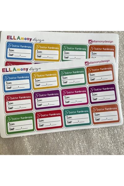 Ellamony ملصق مخطط - ملصق جدول الأعمال - ملصق تتبع مواعيد الطبيب قطعة واحدة