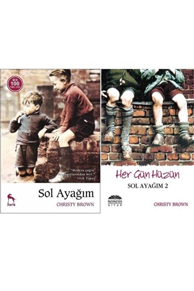 Nemesis Kitap Christy Brown Sol Ayağım 1 - Sol Ayağım 2 Her Gün Hüzün 2 Kitap Set