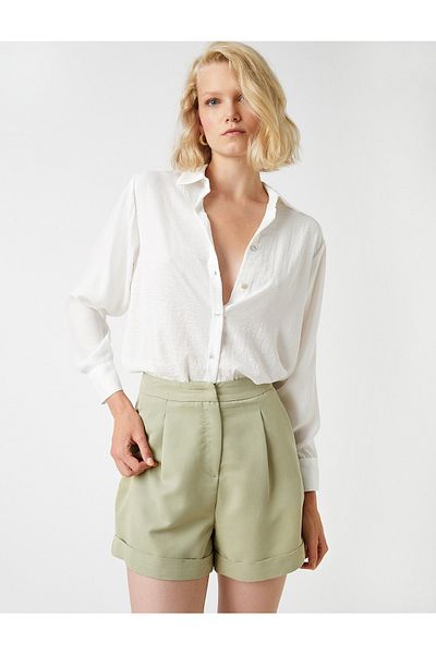 Koton Plissierte Shorts aus Modalmischung
