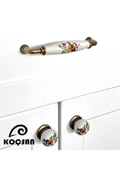 Porcellana Perla Ruby Porcelain Handle Luxury Country Kitchen Furniture Cabinet Drawer Kitchen Cloakroom Button Handle -137-000M