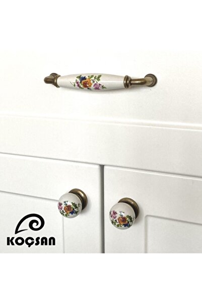 Porcellana Perla Ruby Porcelain Handle Luxury Country Kitchen Furniture Cabinet Drawer Kitchen Cloakroom Button Handle -137-000M