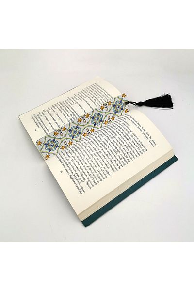 BAKSEPETE Italian Pattern Printed, Tasseled Bookmark (gift Bookmark, bookmark-134)