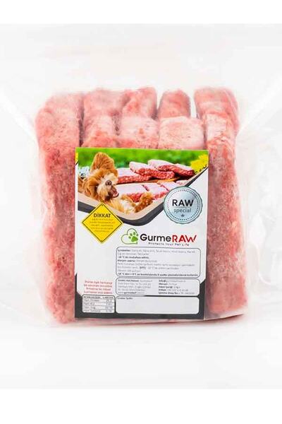 GurmeRAW Raw Specıal - 5 Kg Çiğ Köpek Maması Barf - (100 Gr’lık Porsiyonlar H...