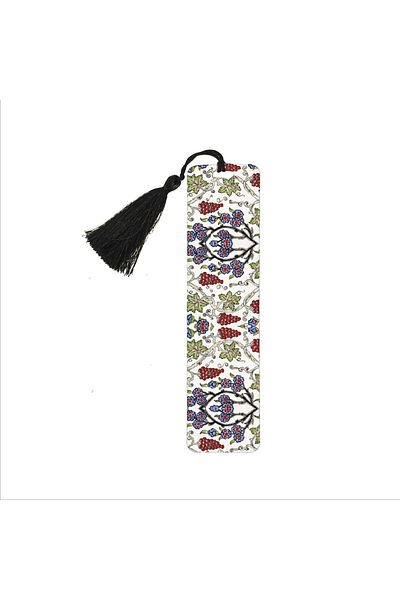 BAKSEPETE Grape Tile Pattern Printed, Tasseled Bookmark (gift Bookmark, bookmark-137)