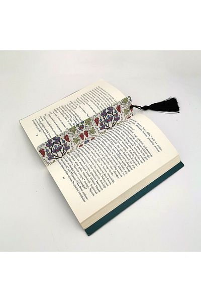 BAKSEPETE Grape Tile Pattern Printed, Tasseled Bookmark (gift Bookmark, bookmark-137)
