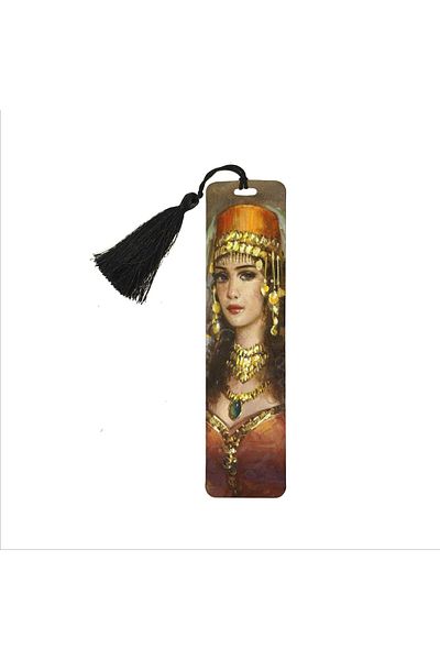 BAKSEPETE Turkish Girl Printed Tasseled Bookmark