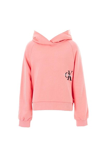 Calvin Klein Düz Kız Çocuk Pembe Sweatshırt Ig0ıg01527