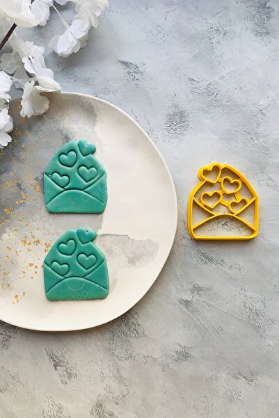 CESTOPİENO شكل عجينة على شكل ظرف قلب / كوكي / سيراميك / لعبة / طين بوليمر