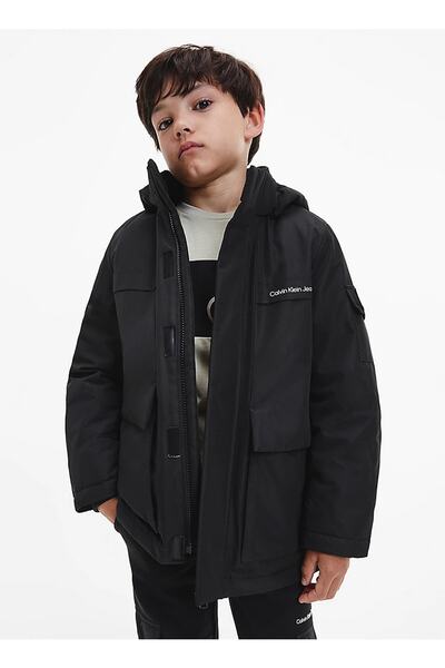 Calvin Klein Siyah Erkek Çocuk Mont Ib0ıb01274
