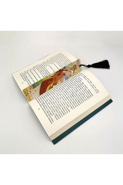 BAKSEPETE Umbrella Girl Printed, Tasseled Bookmark (gift Bookmark, bookmark-112)