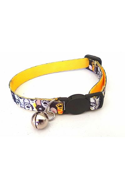 Ayz Aksesuar Safety Click Cat Collar, Handmade Special Production with Paw Pattern