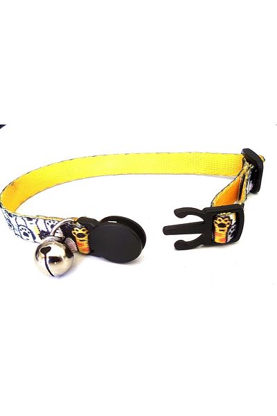 Ayz Aksesuar Safety Click Cat Collar, Handmade Special Production with Paw Pattern