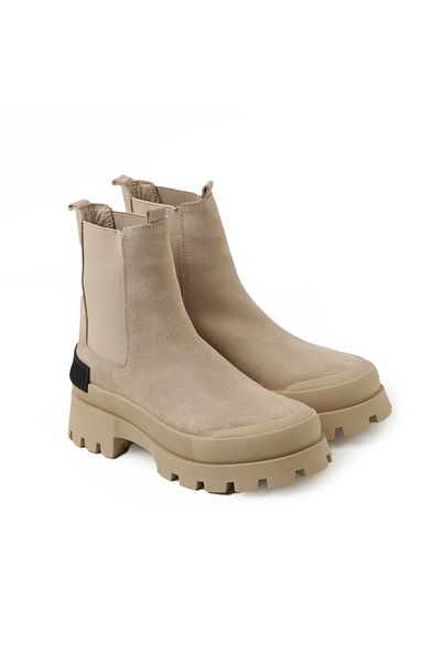 John May Women's Boots Rd-4365 Suede Capuccino