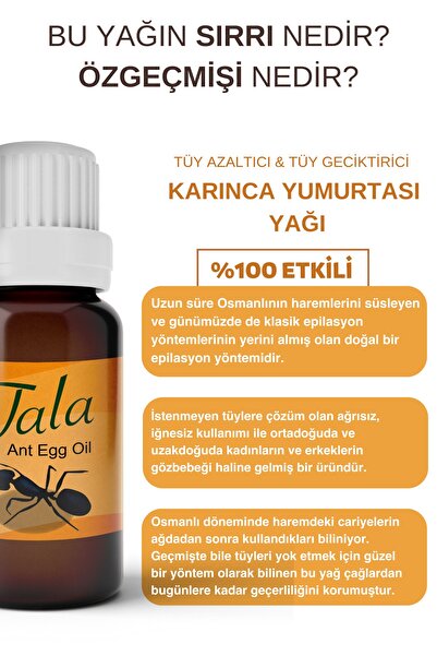 Tala Karınca Yumurtası Yağı Tüy Azaltıcı Tüy İnceltici Tüy Dökücü 20 Ml