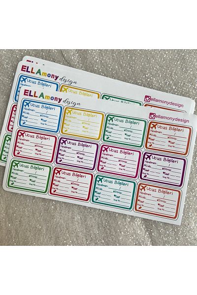 Ellamony ملصق مخطط - ملصق جدول الأعمال - ملصق تتبع الرحلة - قطعة واحدة