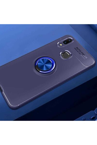 kılıffuarı Huawei P Smart 2019 Case Full Protection Silicone Cover with Ring