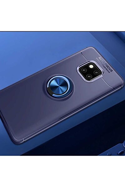 kılıffuarı Huawei Mate 20 Pro Kılıf Yüzüklü Tam Korumalı Silikon Kapak