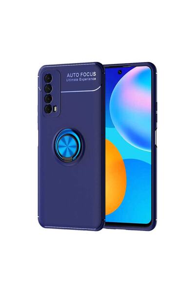 kılıffuarı Huawei P Smart 2021 Case Full Protection Silicone Cover with Ring