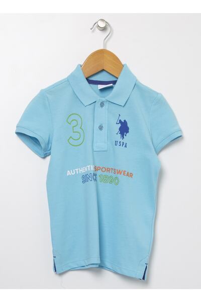 U.S. Polo Assn. Tricou polo cu imprimeu verde pentru baieti Yesel Vr093