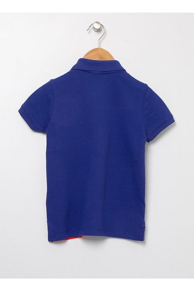 U.S. Polo Assn. Синя поло тениска за момче - с шарки, Elkıkıds Vr212