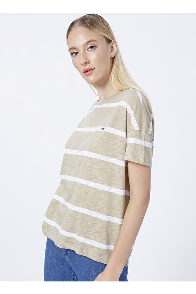 U.S. Polo Assn. Γυναικείο μπλουζάκι με ριγέ πράσινο λαιμόκοψη Godle