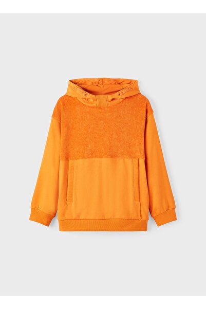 name ıt Düz Erkek Çocuk Turuncu Sweatshırt Nkmloso Ls Boxy Sweat Wh Unb